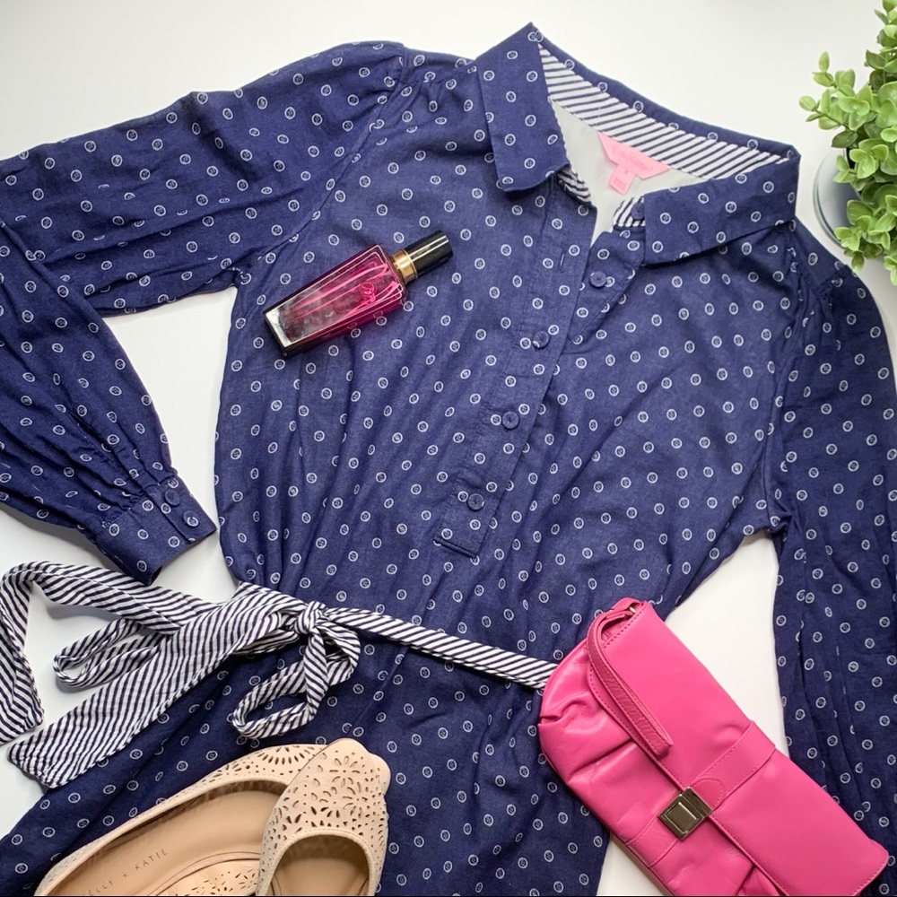 Lilly Pulitzer Blue Long Sleeve Dress